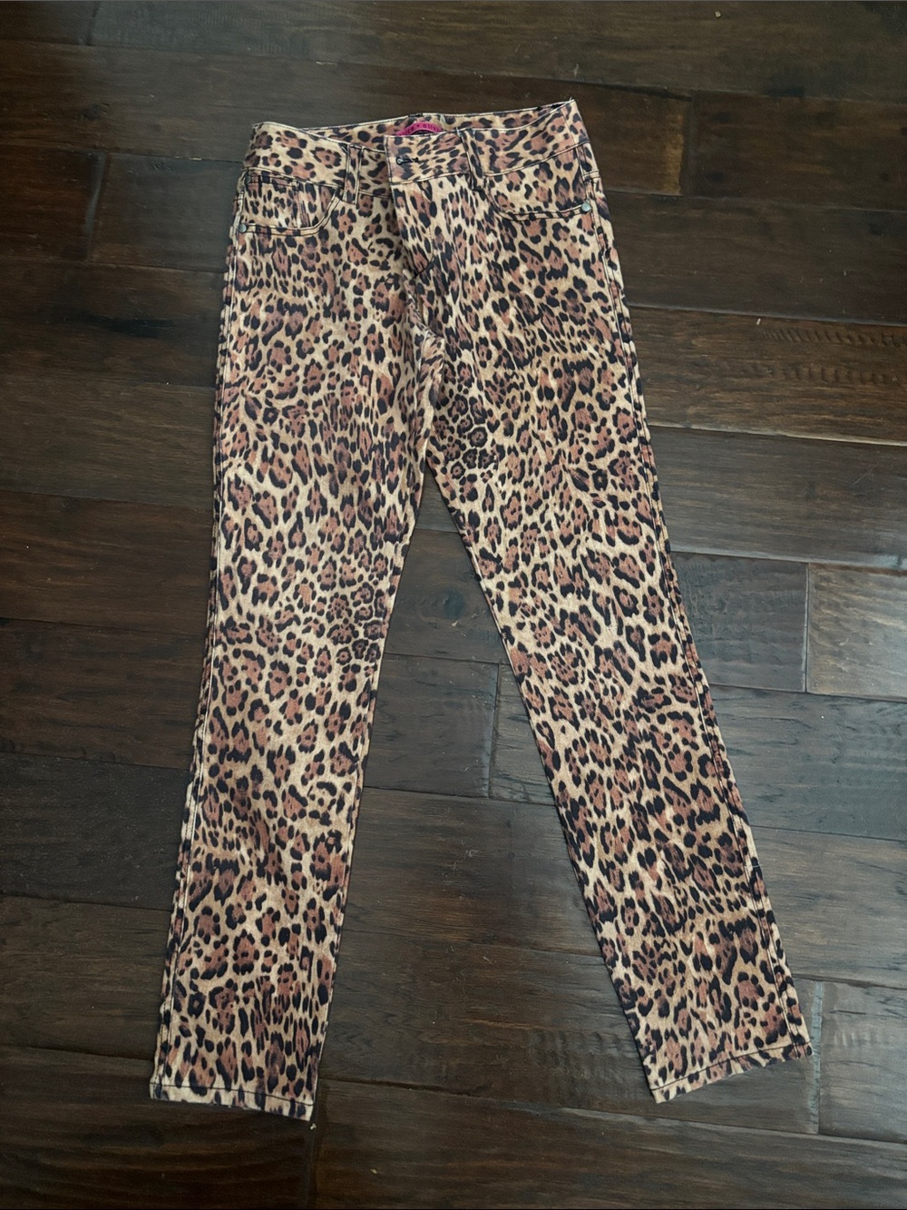 Alice + Olivia Leopard Print Skinny Jeans in Tan, Brown, Black